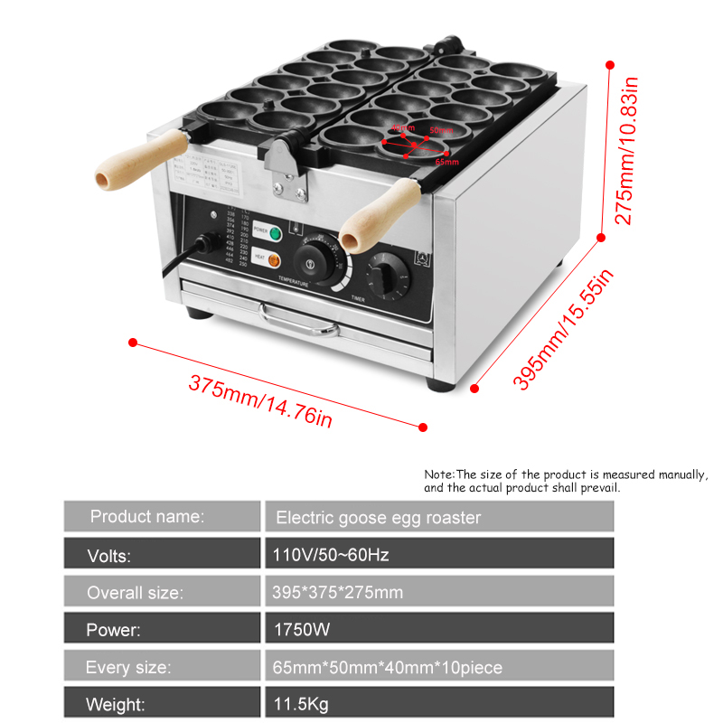 HPH2O 12 Holes Goose Egg Shape - Mini Waffle Maker Machine recension och pris